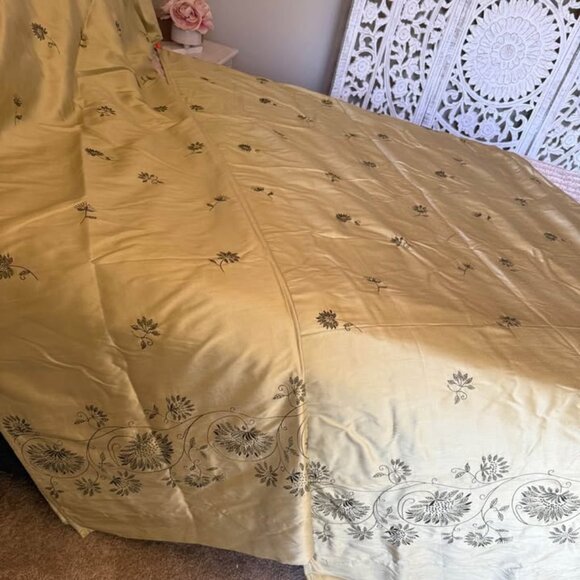 Pottery Barn 50W x 108L Lemongrass Green LINED Silk Dupioni Drapes. Set of 2. - Picture 6 of 9